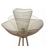 Торшер с трехъярусным плафоном из металлической сетки Light Floor Lamp Made of Metal Mesh варинант исполнения - 1 | Loft Concept в Грозном
