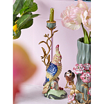 Подсвечник в образе попугая из фарфора с бронзовыми элементами Eden Garden варинант исполнения - 3 | Loft Concept в Грозном