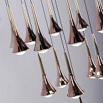 Люстра светодиодная с акриловыми конусообразными плафономи розовое золото Astra 60   варинант исполнения - 4 | Loft Concept в Грозном