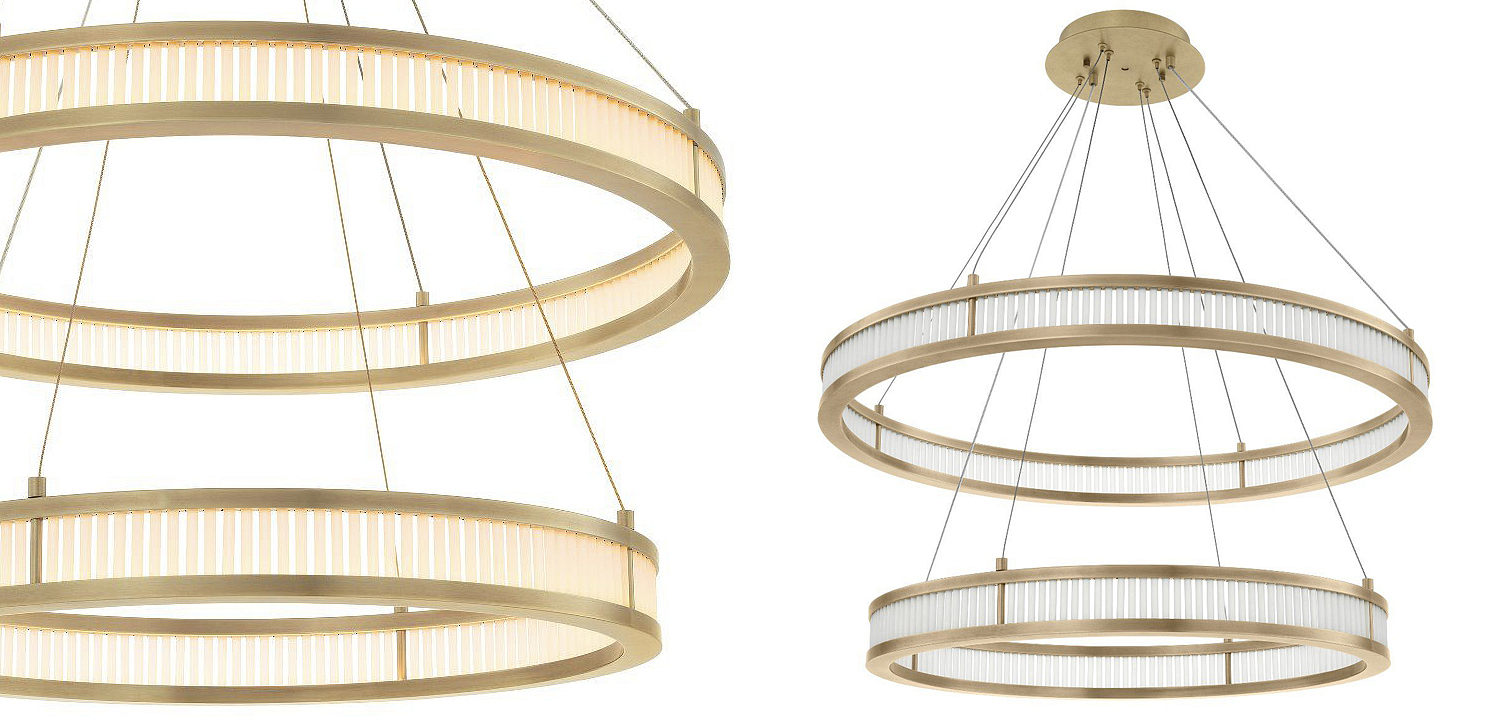 Люстра Eichholtz Chandelier Damien Double Brass Люстра Eichholtz Chandelier Damien Double Brass - Loft-Concept в Грозном