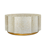 Стол кофейный с отделкой раковинами устриц Coastal Charm варинант исполнения - 1 | Loft Concept в Грозном