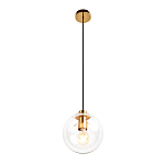 Подвесной светильник со стеклянным прозрачным плафоном в форме шара и золотыми металлическим акцентами 20 ClassiCon варинант исполнения - 2 | Loft Concept в Грозном