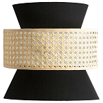 Бра с плетеным декором из ротанга Bonnie Wicker Black Wall Lamp варинант исполнения - 1 | Loft Concept в Грозном