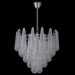 Люстра с подвесками из рифленного стекла в форме капель Textured Glass Chandelier варинант исполнения - 15 | Loft Concept в Грозном