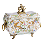 Шкатулка с фигуркой льва на крышке Eden Garden варинант исполнения - 1 | Loft Concept в Грозном