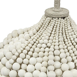 Настольная лампа с абажуром и каркасом из белых деревянных бусин White Wooden Beads Table Lampshade варинант исполнения - 2 | Loft Concept в Грозном