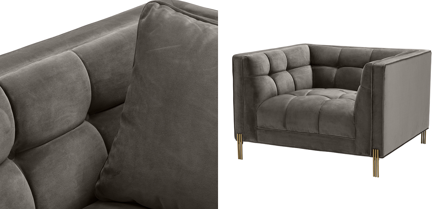 Кресло Eichholtz Chair Sienna grey Кресло Eichholtz Chair Sienna grey - Loft-Concept в Грозном
