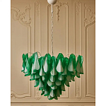 Люстра из стеклянных зеленых лепестков Petalled Illuminator варинант исполнения - 4 | Loft Concept в Грозном