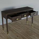 Дизайнерский Письменный стол Elsa Dreams Walnut с тремя ящиками варинант исполнения - 4 | Loft Concept в Грозном