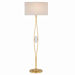 Торшер золотой c декоративной мраморной вставкой на каркасе Kernel варинант исполнения - 1 | Loft Concept в Грозном