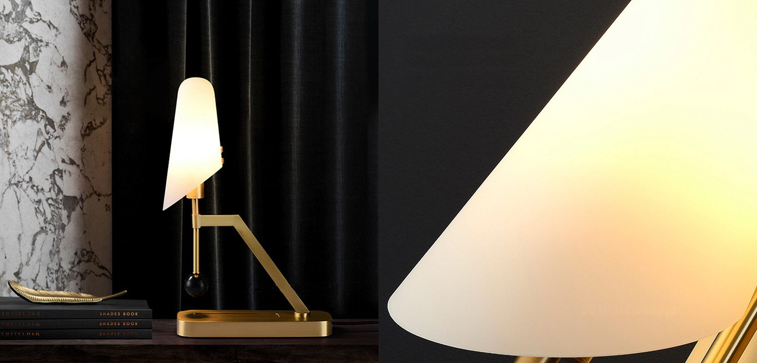 Настольная лампа Gold table lamp with stone Настольная лампа Gold table lamp with stone - Loft-Concept в Грозном