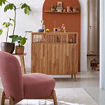 Кресло на деревянных ножках Olguin Pink Chair варинант исполнения - 6 | Loft Concept в Грозном