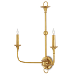Бра настенное золотого цвета в форме подсвечника Graceful Smoothness варинант исполнения - 2 | Loft Concept в Грозном