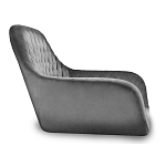 Стул с мягкой серой обивкой из велюра и подъемно-поворотным механизмом на черных колесиках Harper Gray варинант исполнения - 2 | Loft Concept в Грозном