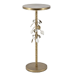 Столик золотистый с цветочной композицией на основании Forest Fairy Tale варинант исполнения - 1 | Loft Concept в Грозном