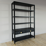 Стеллаж с двумя ящиками Elsa Dreams Black варинант исполнения - 1 | Loft Concept в Грозном