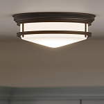 Потолочный светильник с белым матовым стеклянным плафоном в форме перевернутого конуса Hinkley варинант исполнения - 19 | Loft Concept в Грозном