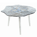 Кофейный стол со столешницей из агата Agate Design Blue  варинант исполнения - 1 | Loft Concept в Грозном