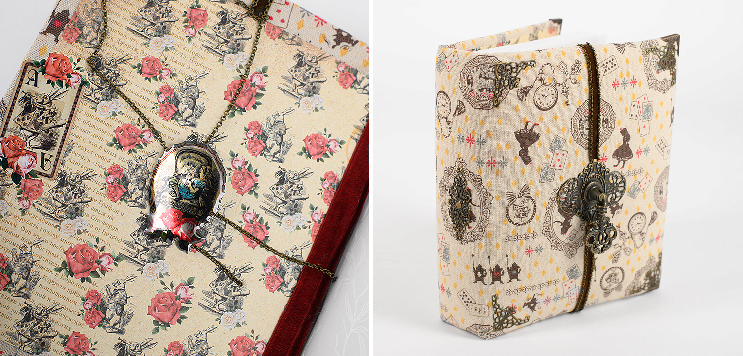 Фотоальбом бежевый "Алиса в стране чудес" ручная работа - Loft-Concept в Грозном