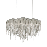 Люстра подвесная с металлическими цепочками и изогнутыми металлическими дугами 72 см Atlantis Chain варинант исполнения - 1 | Loft Concept в Грозном