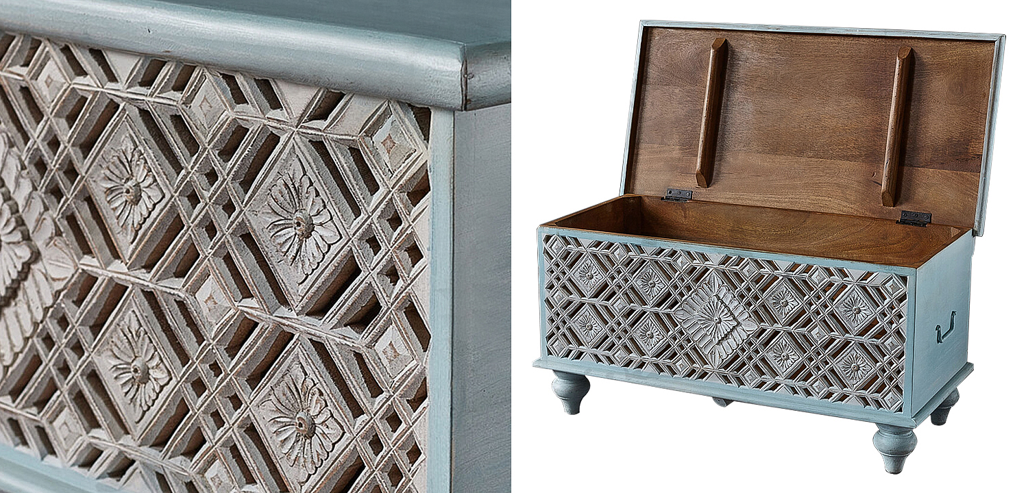 Сундук резной Vimal Carved Wood Chest Сундук резной Vimal Carved Wood Chest - Loft-Concept в Грозном