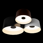 Потолочный светильник с 3-мя цилиндрическими абажурами черного белого и коричневого цвета Urban Dome варинант исполнения - 2 | Loft Concept в Грозном