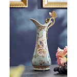 Кувшин с цветочным рисунком и бронзовой ручкой Blue Garden варинант исполнения - 2 | Loft Concept в Грозном