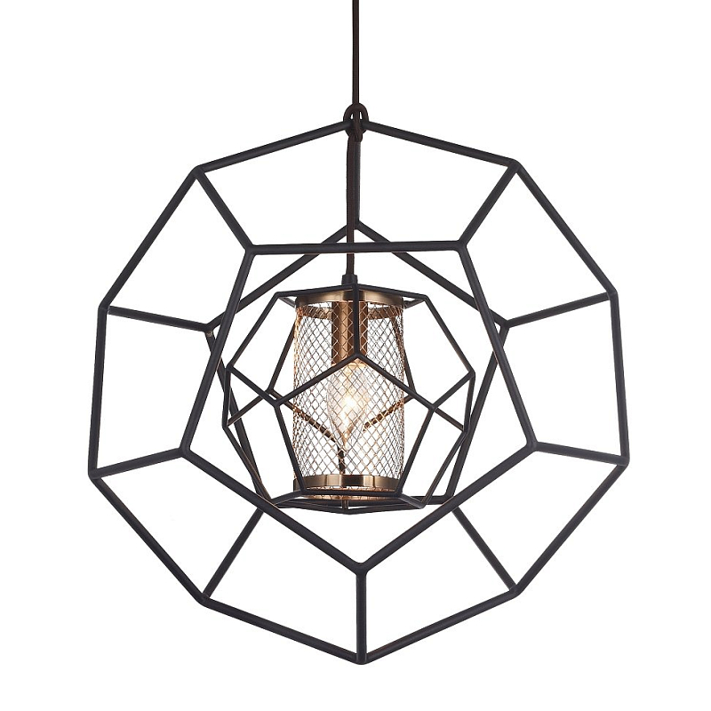 Подвесной светильник Octagrid Sun Pendant Золотой Черный Подвесной светильник Octagrid Sun Pendant Золотой Черный в Грозном | Loft Concept