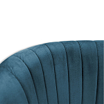 Барный стул со спинкой на 4-х деревянных ножках Синий Велюр Ava Charm варинант исполнения - 3 | Loft Concept в Грозном