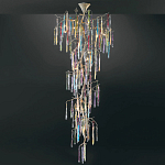 Люстра с голубыми и прозрачными подвесками в форме капель Blue Drop Chandelier варинант исполнения - 2 | Loft Concept в Грозном