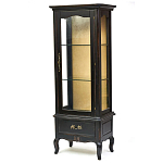 Витрина однодверная с ящиком и 3-мя полками из массива березы Vintage варинант исполнения - 2 | Loft Concept в Грозном