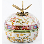 Фарфоровая шкатулка с бронзовой стрекозой Eden Garden варинант исполнения - 3 | Loft Concept в Грозном