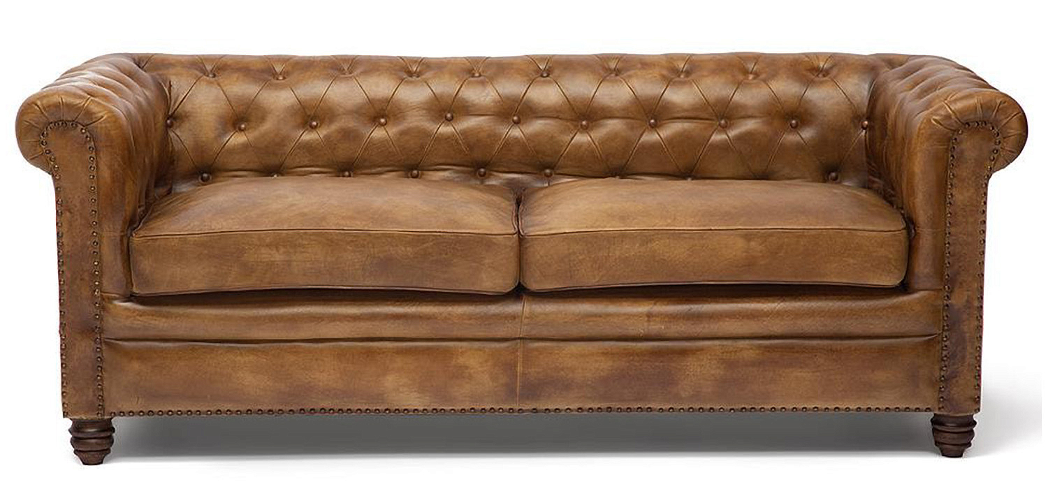Диван кожаный Buffalo Leather Sofa Triple Диван кожаный Buffalo Leather Sofa Triple - Loft-Concept в Грозном