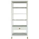 Стеллаж Elsa Dreams White со стеклянными полками и ящиком варинант исполнения - 6 | Loft Concept в Грозном