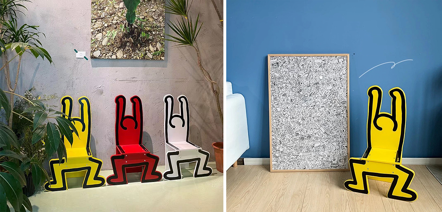 Детский стул Chaise Keith Haring Dancer Vilac Желтый Детский стул Chaise Keith Haring Dancer Vilac Желтый - Loft-Concept в Грозном