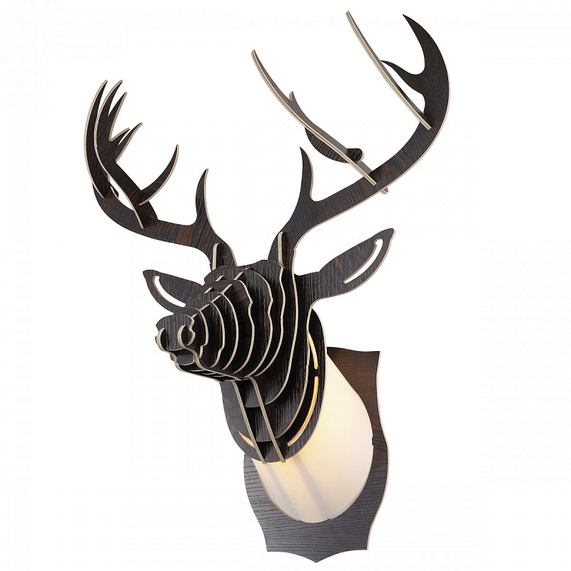 Бра Олень Cardboard Deer Wall Lamp dark Белый Коричневый в Грозном | Loft Concept 