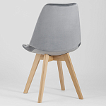 Стул с мягким велюровым сиденьем Arvika Grey варинант исполнения - 5 | Loft Concept в Грозном