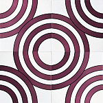 Дизайнерская плитка с узором Мишень варинант исполнения - 1 | Loft Concept в Грозном