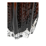 Ваза стеклянная янтарного цвета с текстурированным силуэтом Carambola варинант исполнения - 3 | Loft Concept в Грозном