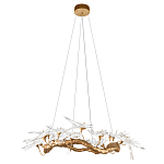 Люстра подвесная с прозрачными стеклянными птичками на ветвях Диаметр 100 см Serip Voa варинант исполнения - 2 | Loft Concept в Грозном