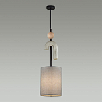 Подвесной светильник с серым тканевым плафоном Flourish варинант исполнения - 3 | Loft Concept в Грозном