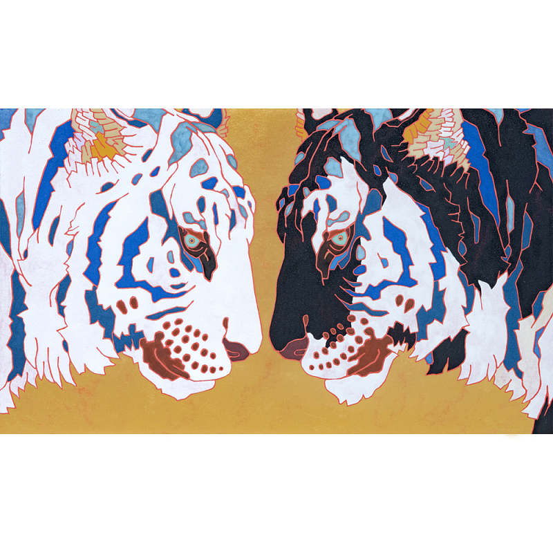 Картина Тигры Pair of Predatory Tigers Мульти Картина Тигры Pair of Predatory Tigers Мульти в Грозном | Loft Concept