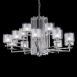 Люстра многоярусная с 15-ю цилиндрическими плафонами из стекла Laurent варинант исполнения - 1 | Loft Concept в Грозном