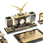 Настольный письменный набор из яшмы и долерита в подарочной упаковке Manager Organizer варинант исполнения - 2 | Loft Concept в Грозном