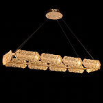 Люстра прямоугольная с текстурным природным рисунком IceFlame варинант исполнения - 1 | Loft Concept в Грозном