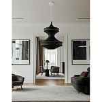 Подвесной вязаный черный светильник «Моника» варинант исполнения - 2 | Loft Concept в Грозном