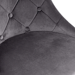 Стул в серой велюровой обивке Ward Grey Velour Chair варинант исполнения - 5 | Loft Concept в Грозном