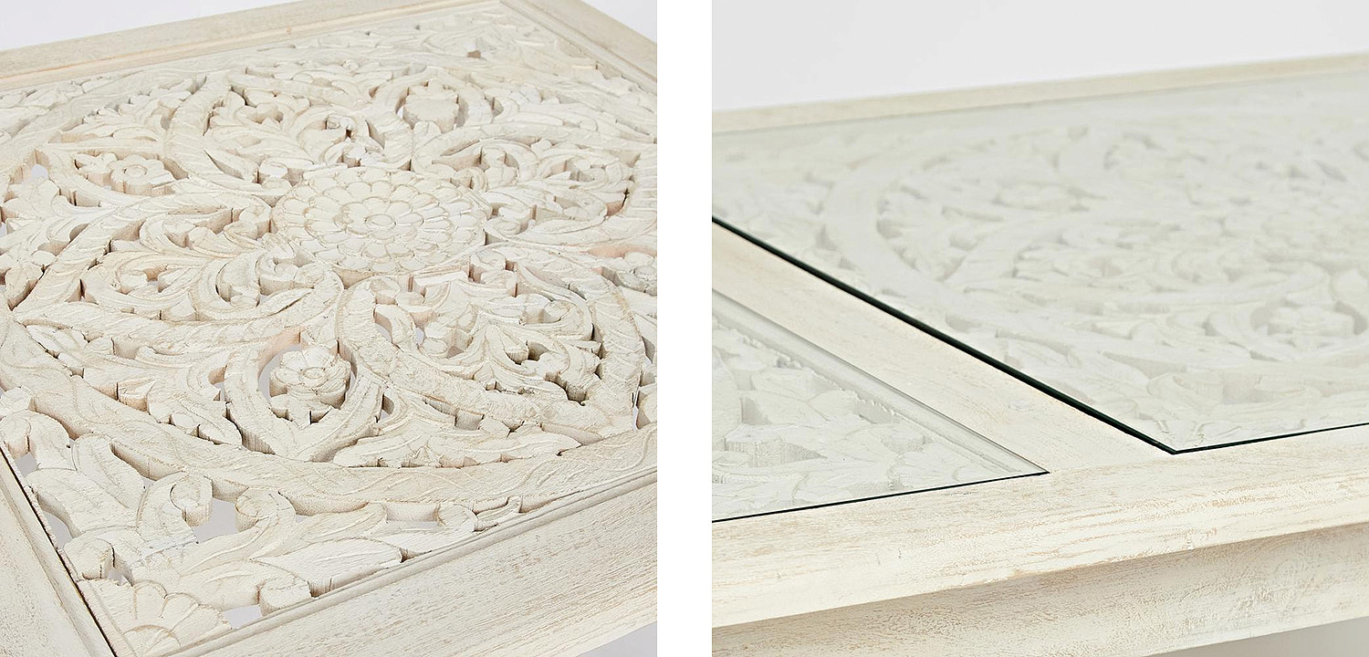 Обеденный стол Indian antique white Table Обеденный стол Indian antique white Table - Loft-Concept в Грозном