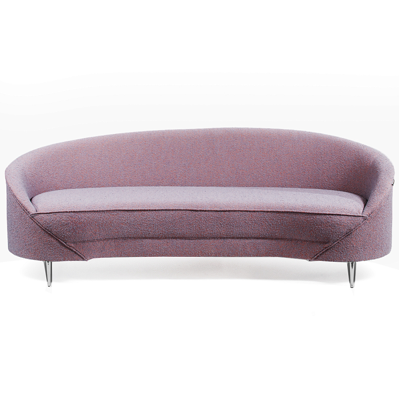Диван Paulet Sofa Сиреневое Букле Лиловый Хром в Грозном | Loft Concept 