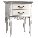 Тумба прикроватная белого цвета из массива бука в стиле прованс White Provence варинант исполнения - 1 | Loft Concept в Грозном